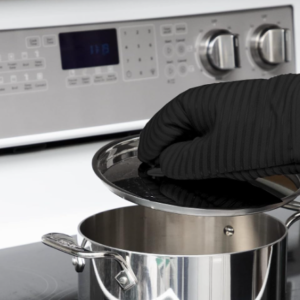 Cotton and Silicone Heat Resistant Oven Mitt for Kitchen and BBQ