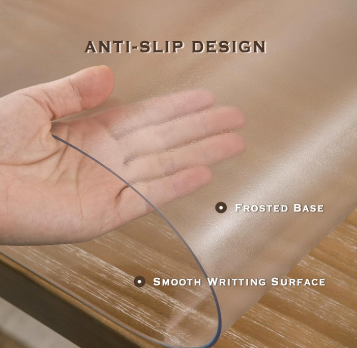 Frosted Protective Desk Mat with Water and Heat Resistant Surface - Image 2