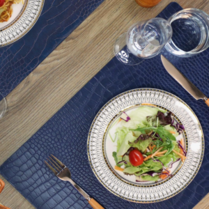 Waterproof Faux Leather Placemats with Heat Resistant and Easy Clean Surface