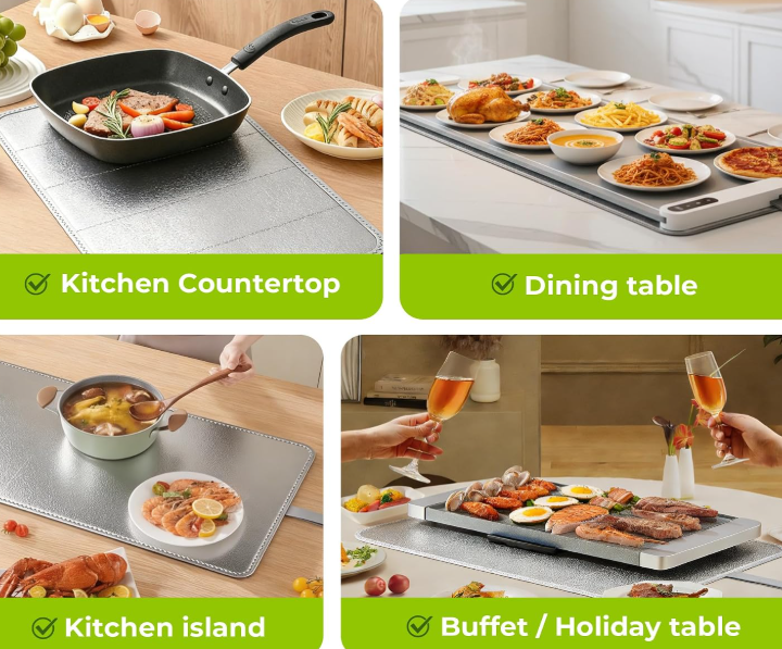 Foldable Insulated Heat Resistant Table Mat for Food Warming and Countertop Protection - Image 2