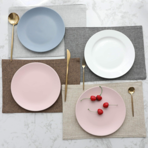 Burlap Linen Placemats for Dining Table and Kitchen Decoration
