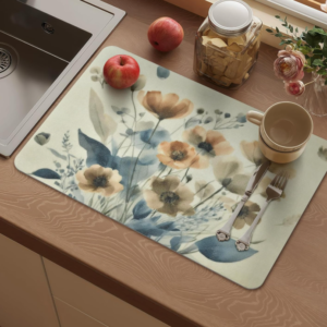 Waterproof Washable Vinyl Placemats with Non Slip Heat Resistant Surface