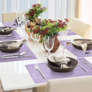 Washable Faux Leather Table Mats with Waterproof Non Slip Heat Resistant Design
