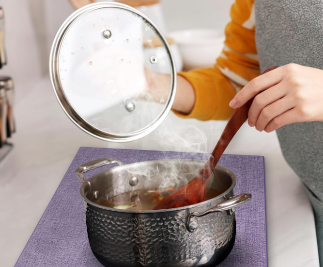 Washable Faux Leather Table Mats with Waterproof Non Slip Heat Resistant Design - Image 2