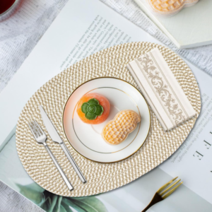 Oval Woven Cotton Rope Placemats for Dining Tables and Hot Dishes