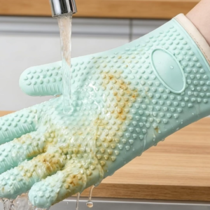 Flexible Heat Resistant Silicone Cooking Gloves for Baking and Grilling
