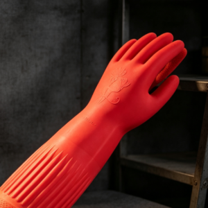 Heat Resistant Rubber Cleaning Gloves for Dishwashing and Kitchen Use